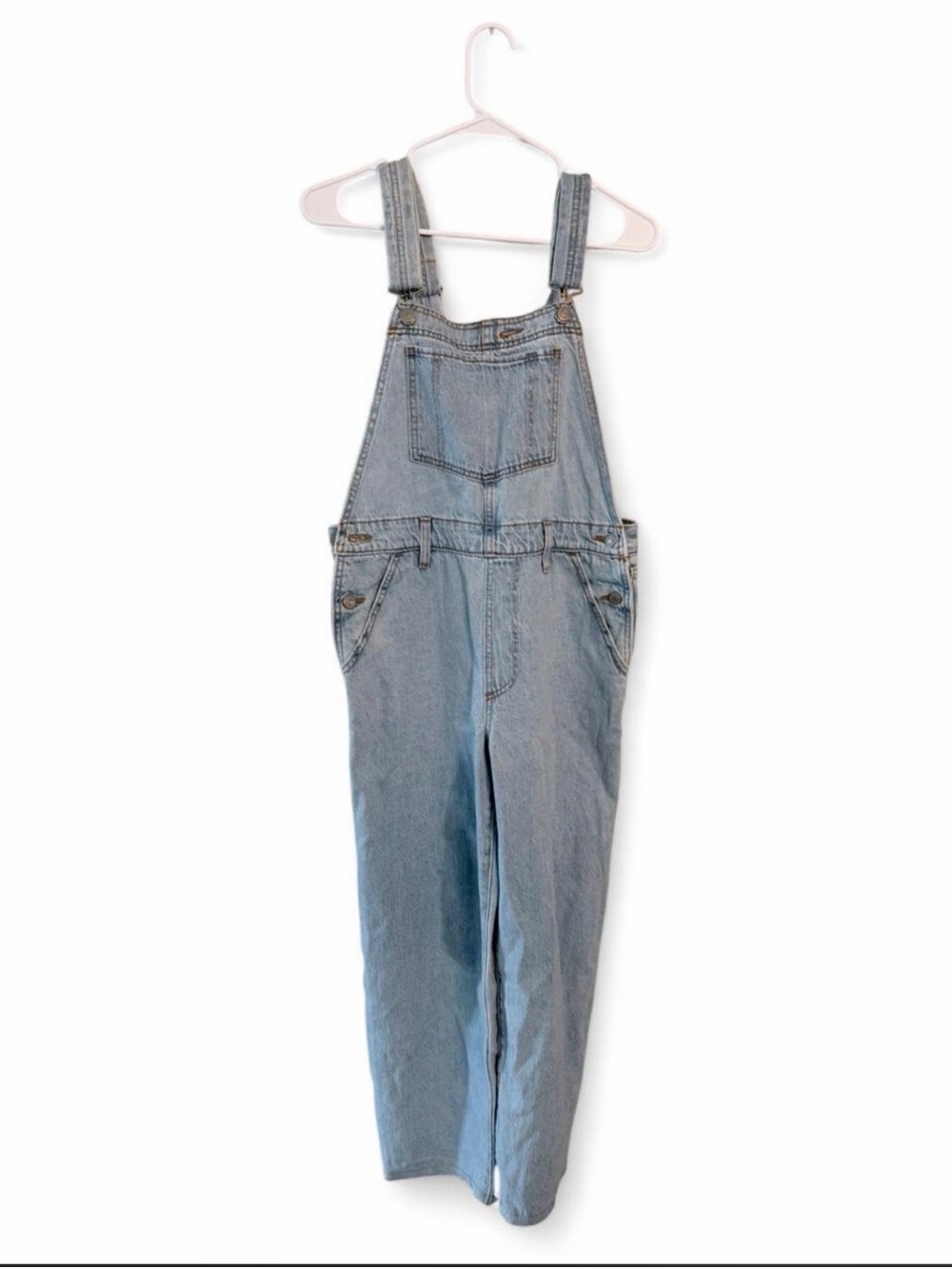 Levi's Light Blue Denim Overalls with Leather Patch-size small